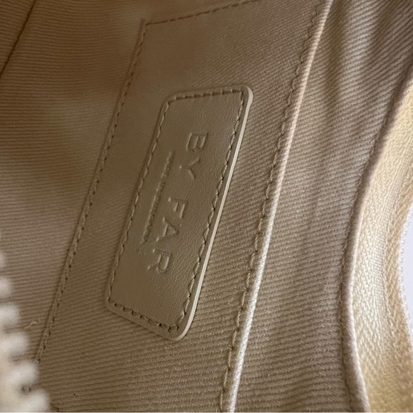 matilda Djerf (as seen on) BY FAR Baby Amber - Ivory Spray Paint Leather Bag - Picture 5 of 8